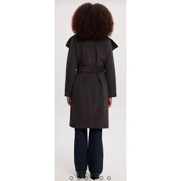 Noize Lena Long Length Vegan Wool Coat NWT Size XL - Picture 5 of 13
